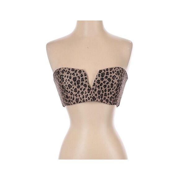 Reformation Resort Leopard Cheetah Bandeau Crop Safari Swim Top Size Medium - Picture 1 of 3
